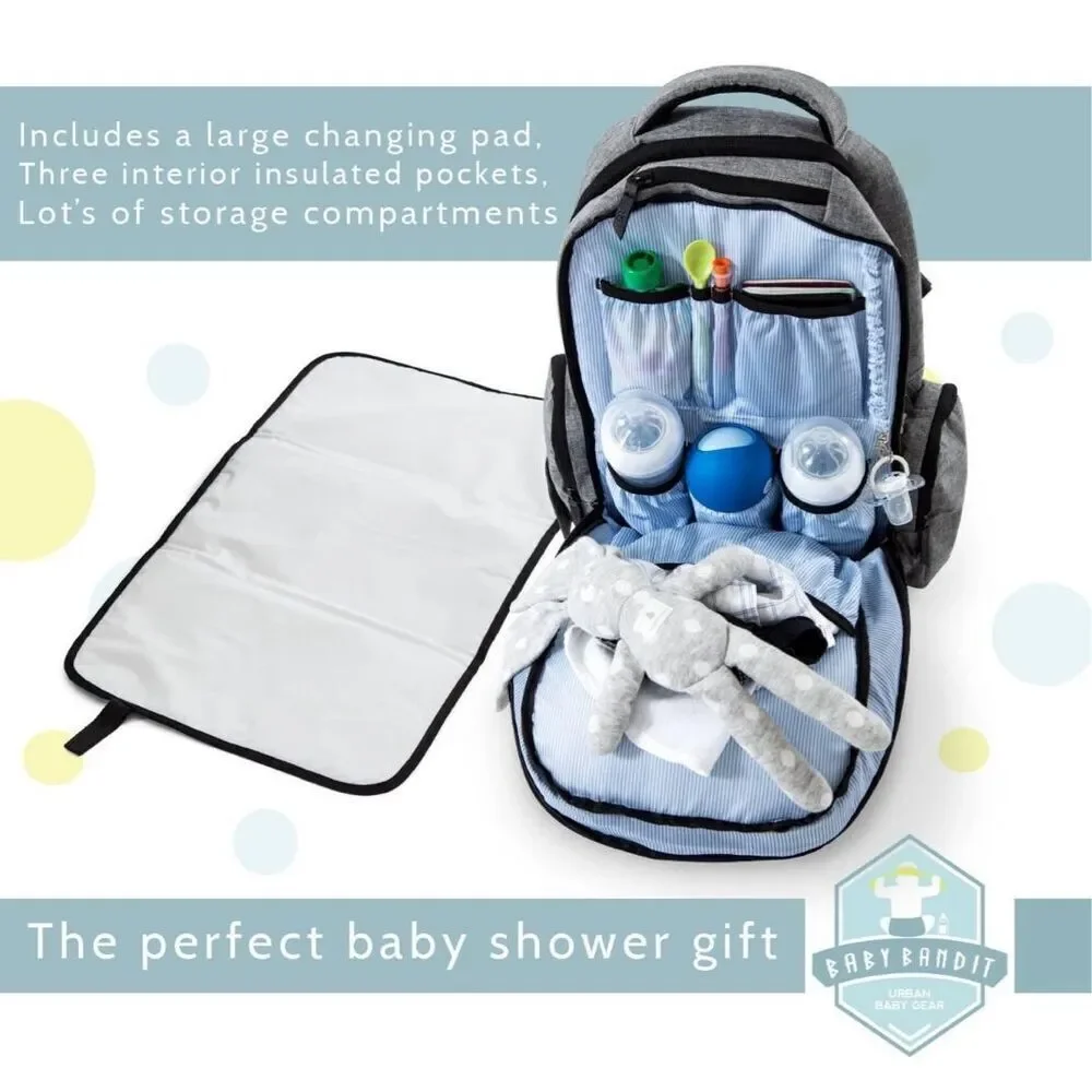NEW Baby Bandit Backpack Multi Function Organizer Changing Pad